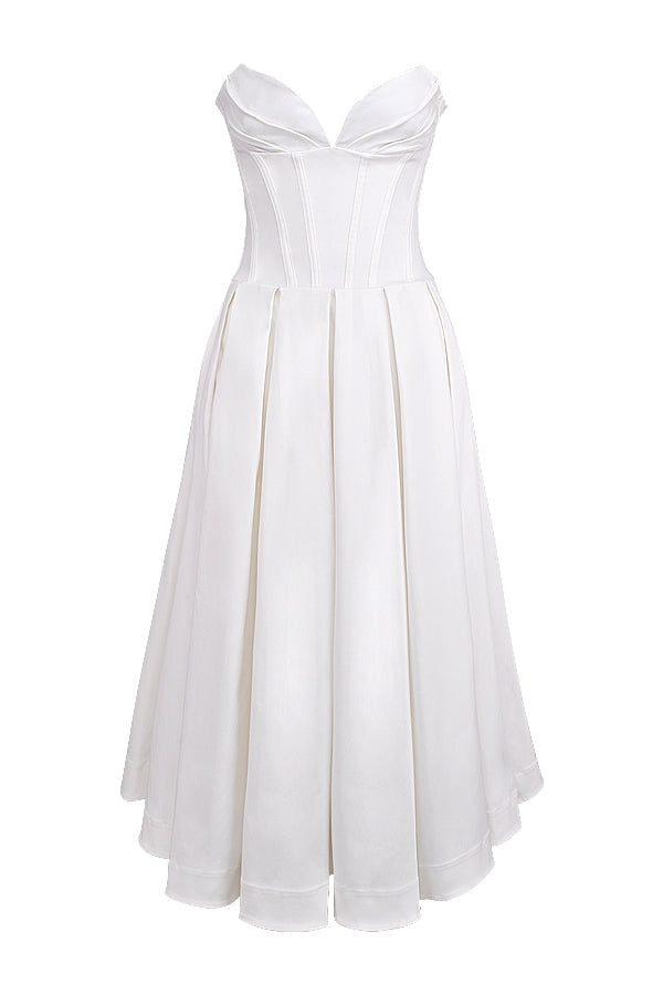 Lady | Sunshine Strapless Tulle Midi Dress