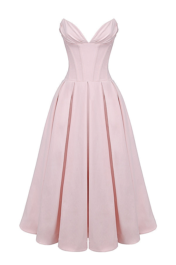 Lady | Sunshine Strapless Tulle Midi Dress