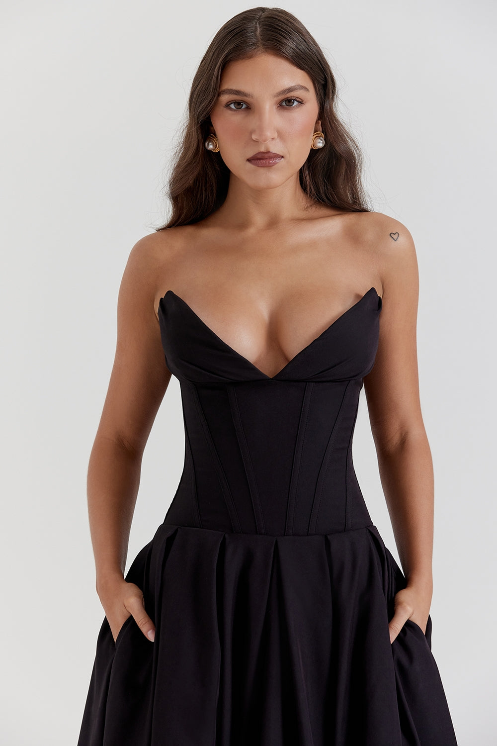 Lady | Sunshine Strapless Tulle Midi Dress
