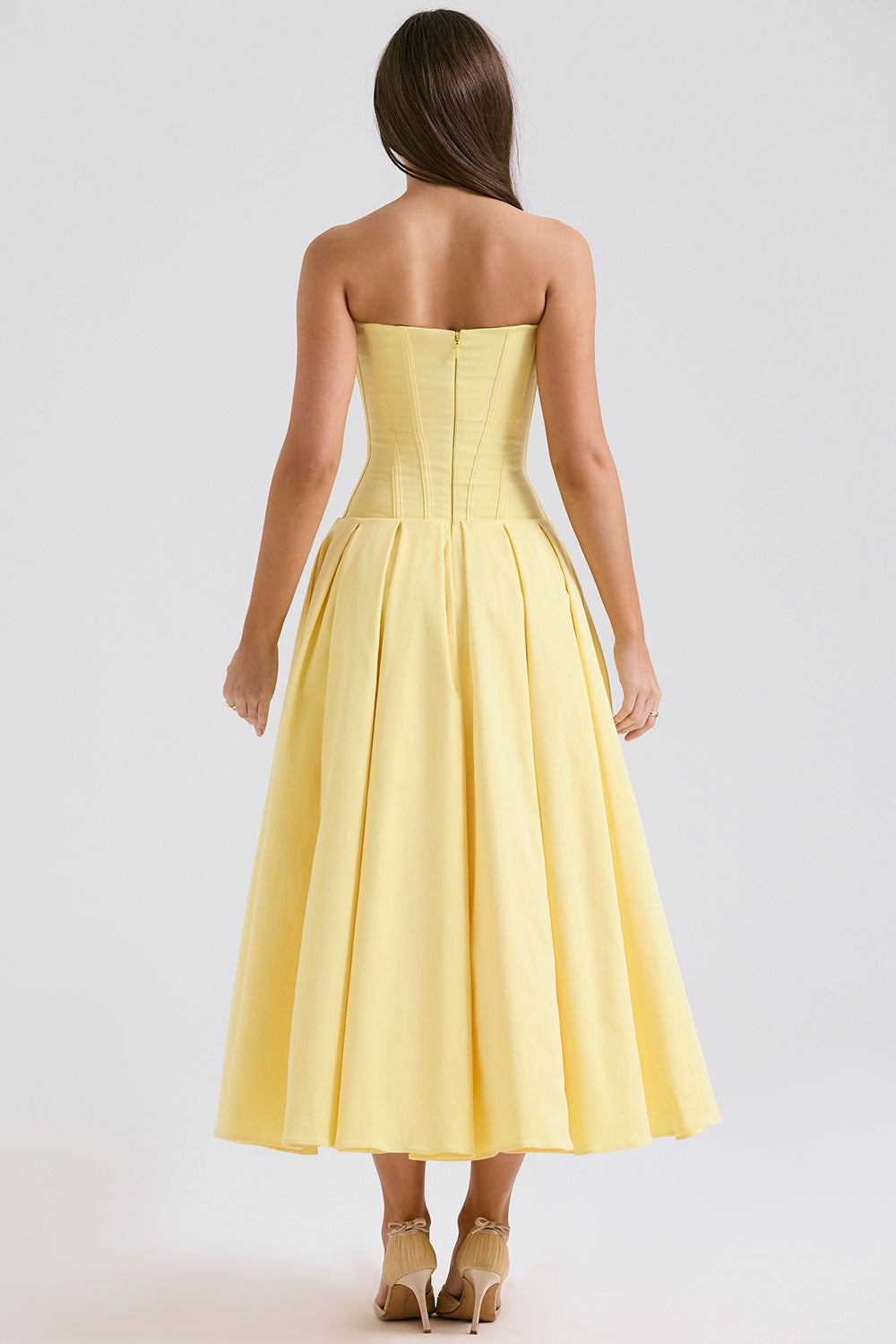 Lady | Sunshine Strapless Tulle Midi Dress