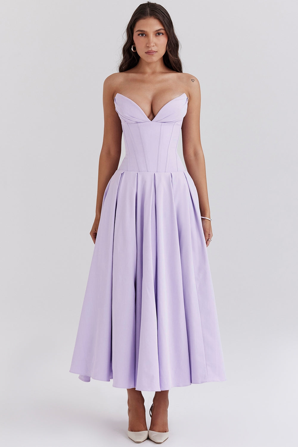 Lady | Sunshine Strapless Tulle Midi Dress