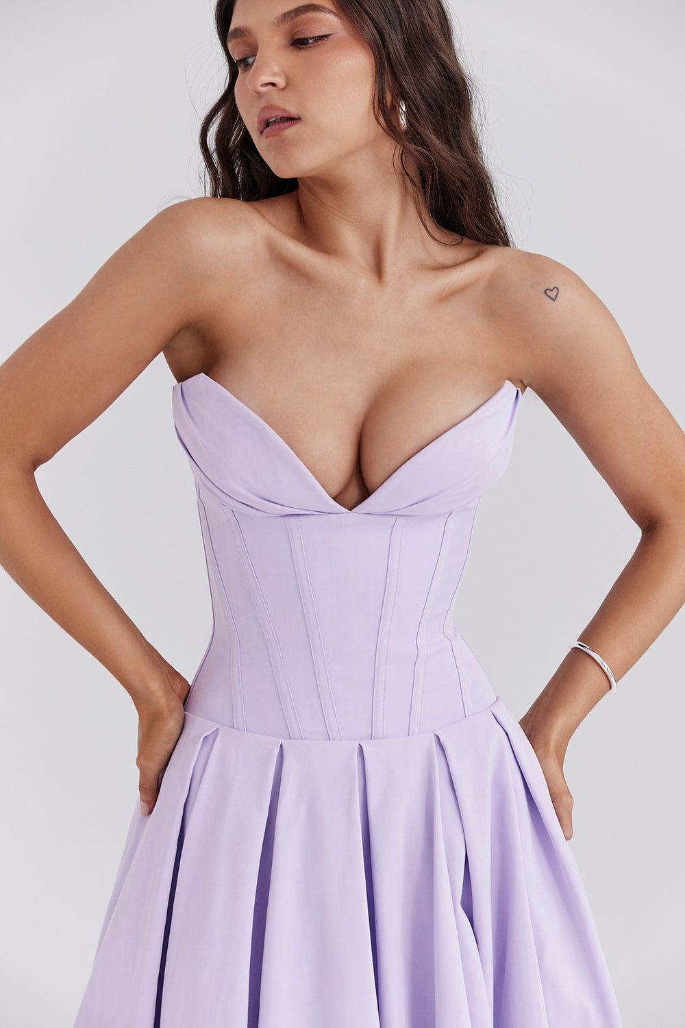 Lady | Sunshine Strapless Tulle Midi Dress