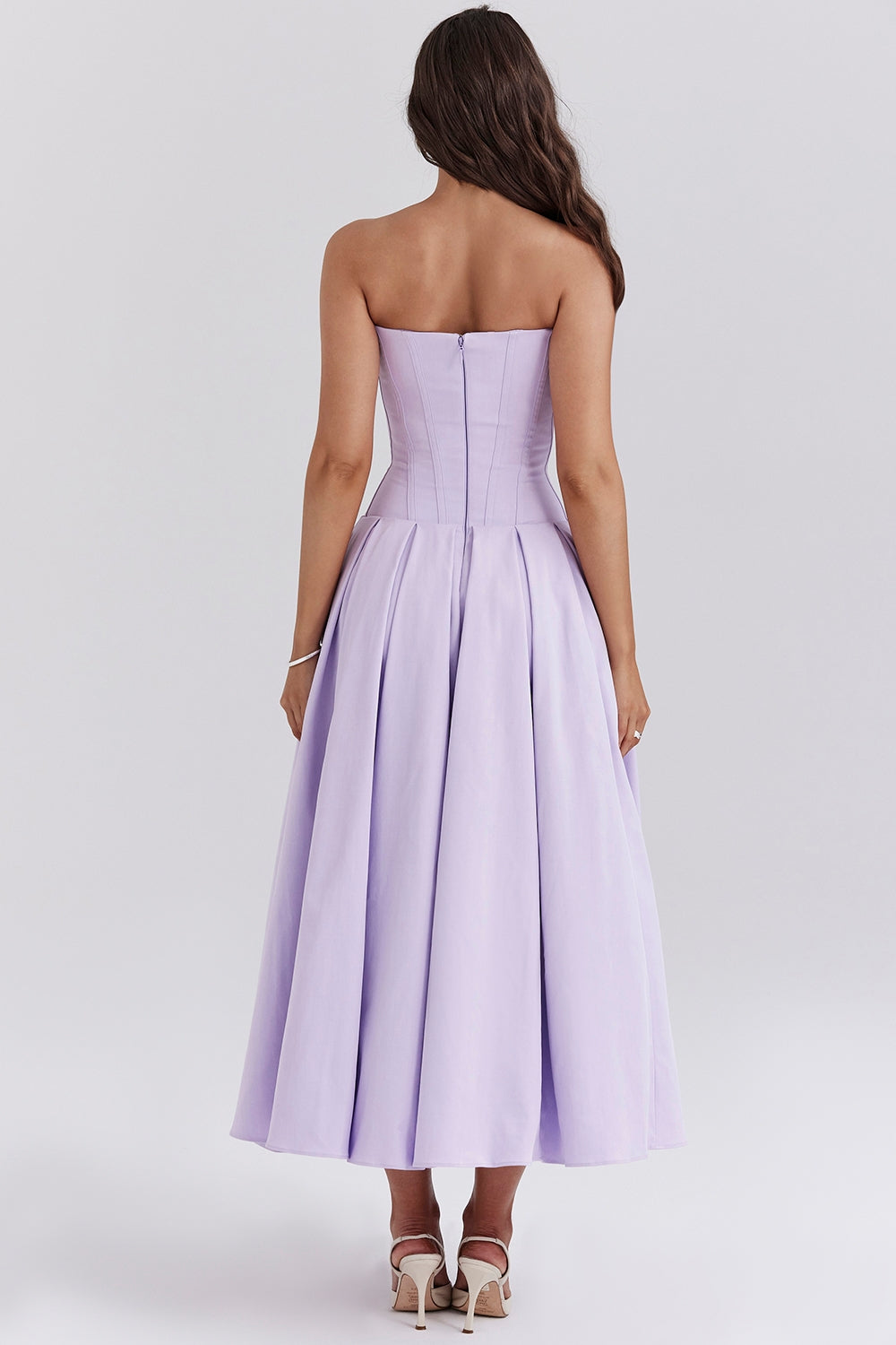 Lady | Sunshine Strapless Tulle Midi Dress