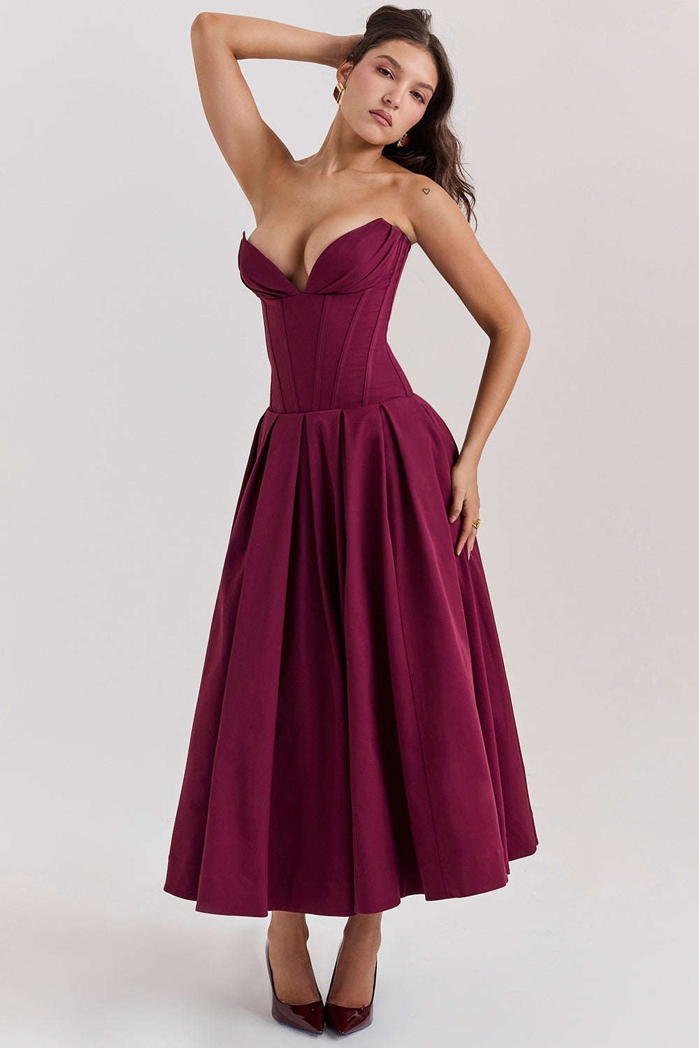 Lady | Sunshine Strapless Tulle Midi Dress