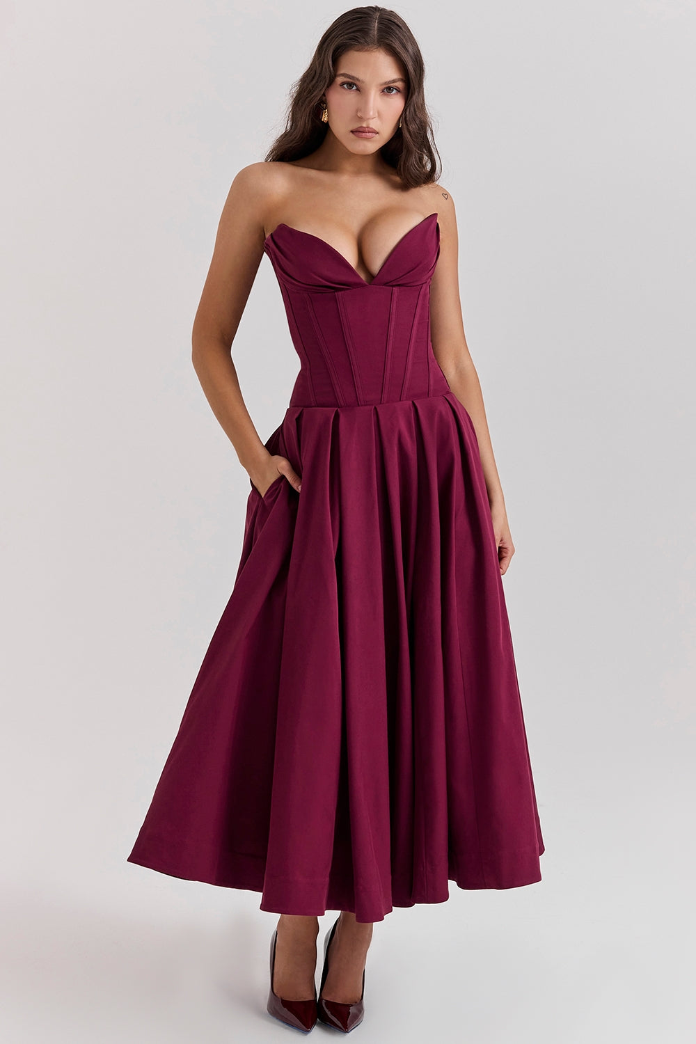 Lady | Sunshine Strapless Tulle Midi Dress