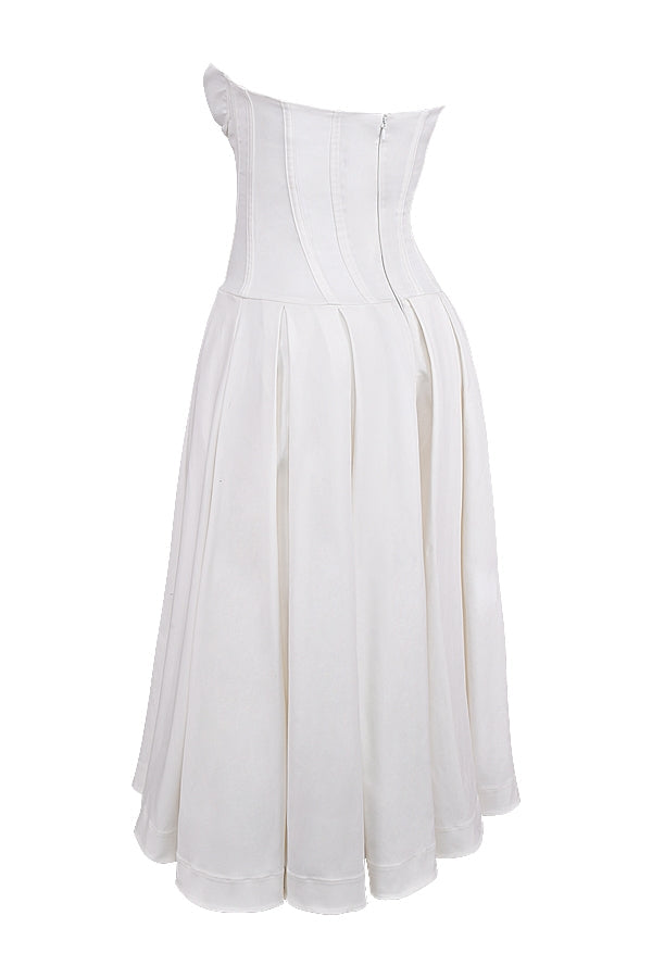 Lady | Sunshine Strapless Tulle Midi Dress